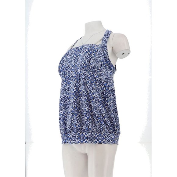 LOT of 2 Lands' End Blouson Tank Swim Top Women 12 Padded Cups Swimwear L - Picture 13 of 14